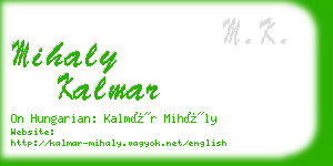 mihaly kalmar business card